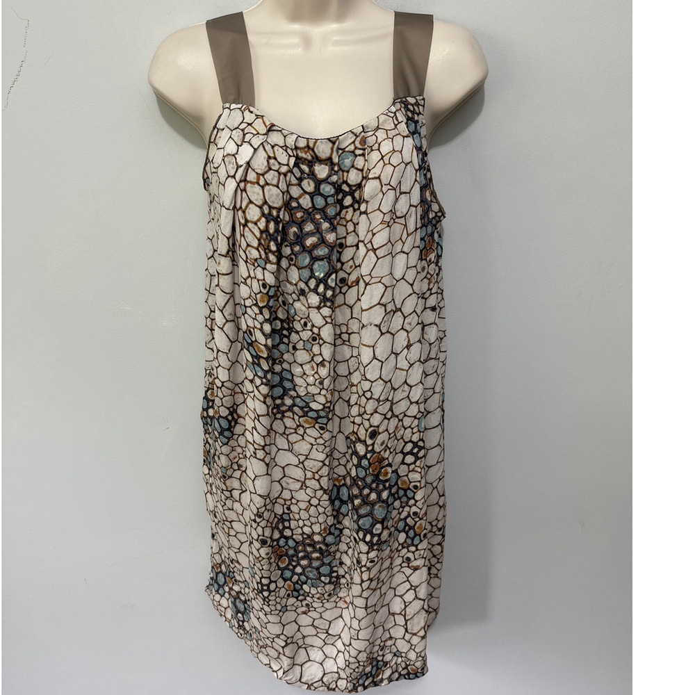 Rozae Nichols Dress Womens Medium Silk Blend Shift Artsy Edgy Indie Boho Chic